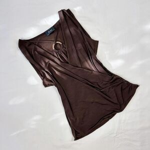 byer california | size xl | chocolate brown sleeveless blouse